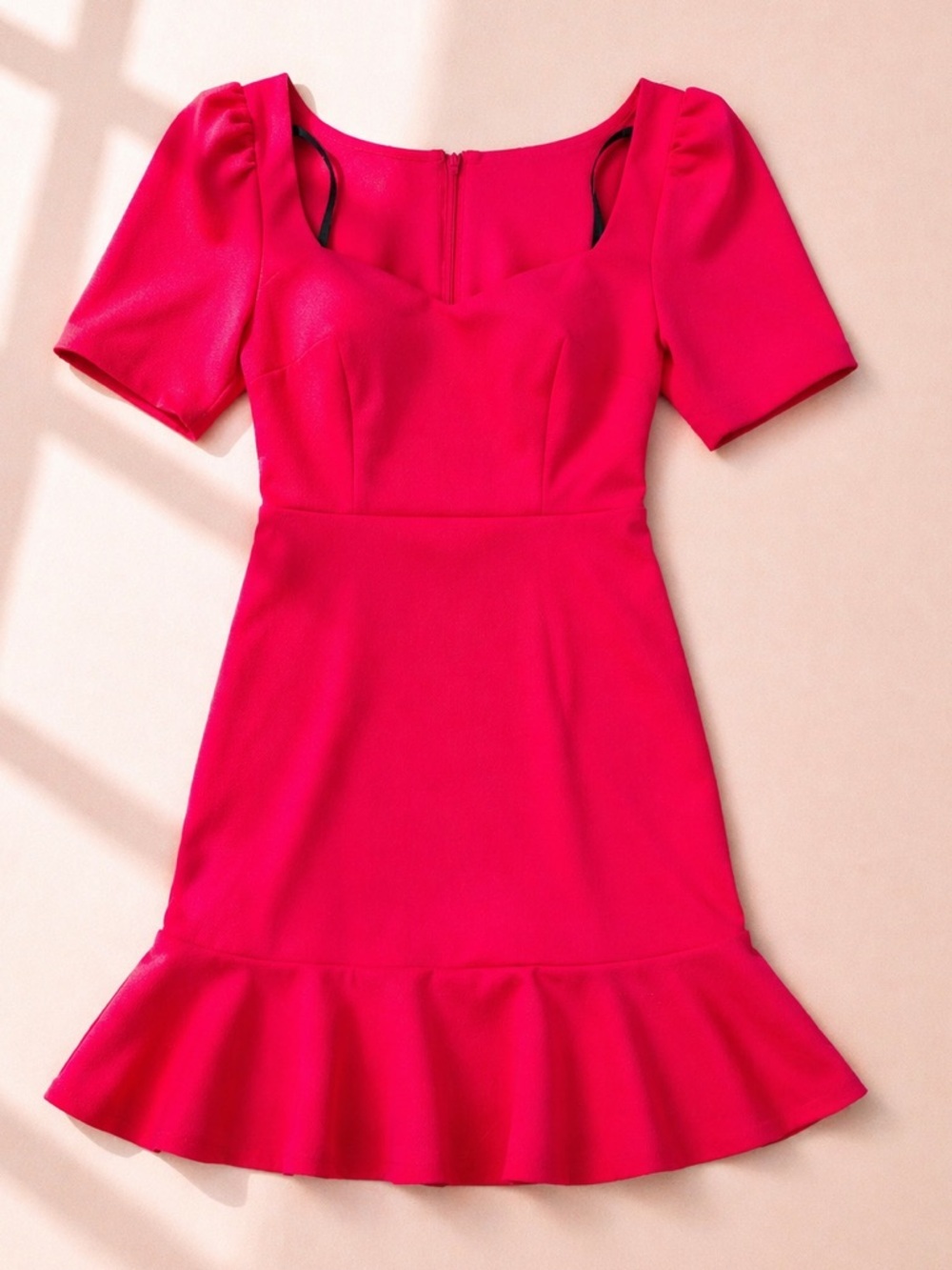 Hot Pink Teacher Dress | Puff Sleeve | Fit & Flare | Size 16 | NWT